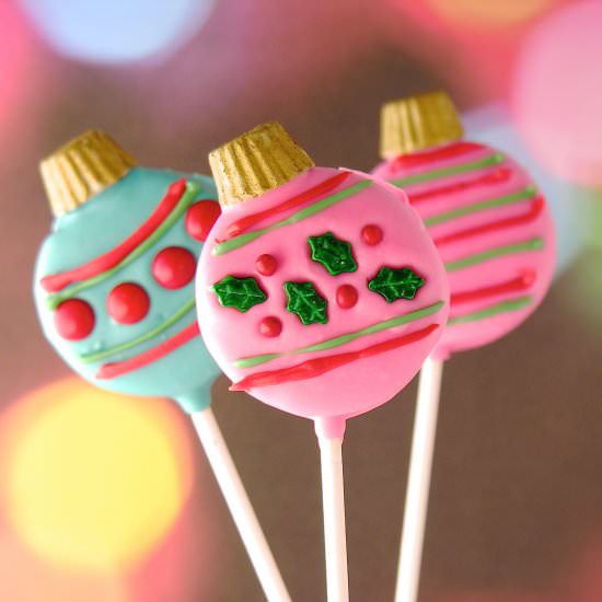 Oreo Ornament Pops - Recipe photo by easybaked