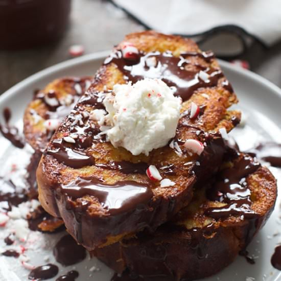 Peppermint Mocha French Toast - Recipe photo by cookingforkeeps