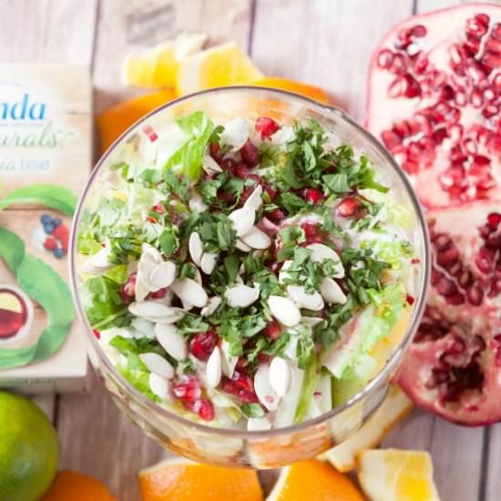 Layered Mexican Christmas Eve Salad - Recipe photo by Food Done Light