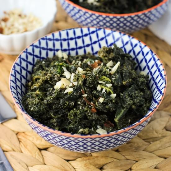 Parmesan Marsala Sauteed Kale - Recipe photo by mysequinedlife