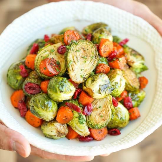 Balsamic Roasted Brussels Sprouts - Recipe photo by damndelicious