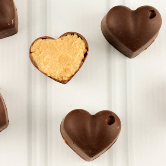 Chocolate Peanut Butter Hearts - Recipe photo by sugarspicefam