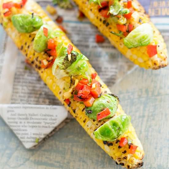 Loaded Grilled Corn Recipe - Recipe photo by healingtomato
