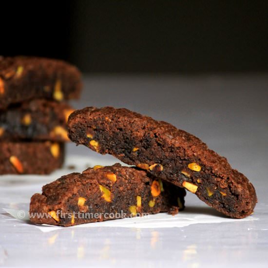 Chocolate Pistachio Biscotti - Recipe photo by firsttimercook