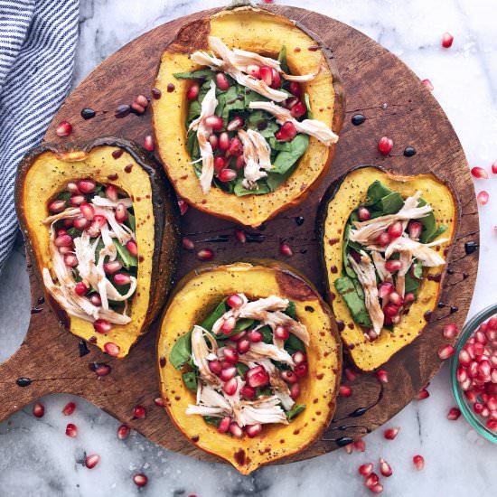 Chicken Salad in Acorn Squash Bowl - Recipe photo by BazaarLazarr