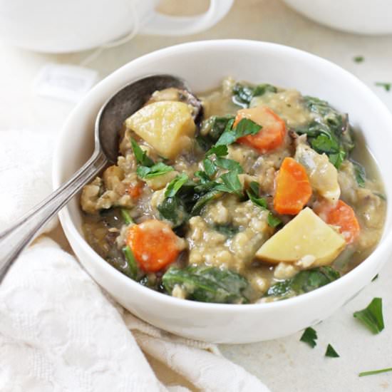 veggie & wild rice soup - Recipe photo by Cook Nourish Bliss