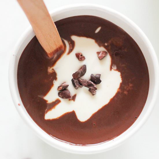 Low Sugar Peppermint Hot Chocolate - Recipe photo by addsomeveg