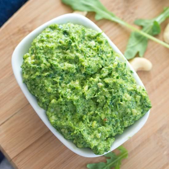 Arugula Pesto Spread - Recipe photo by healingtomato