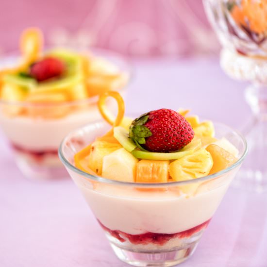 Sponge Fruit Trifle Delight - Recipe photo by meemiskitchen