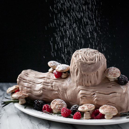 No-Bake Gingerbread Buche de Noel - Recipe photo by acalculatedwhisk
