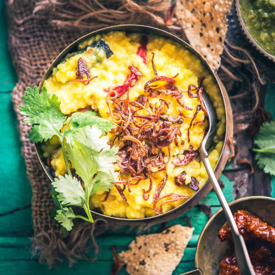 Moong Dal daliya ki Khichdi - Recipe photo by Whiskaffair