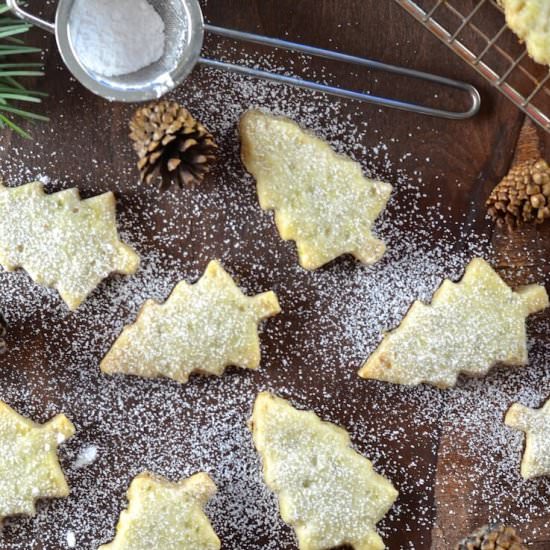 Pine Needle Shortbread Cookies - Recipe photo by AVirtualVegan