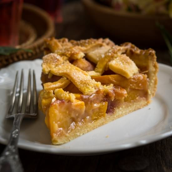Salted Caramel Peach Pie - Recipe photo by veselina zheleva