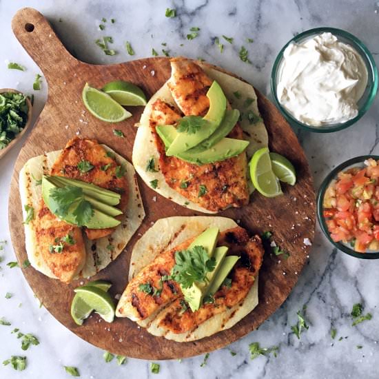 Blackend Tilapia on Grilled Jicama - Recipe photo by BazaarLazarr