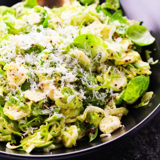 Shaved Brussels Sprouts Salad - Recipe photo by platingsandpairings