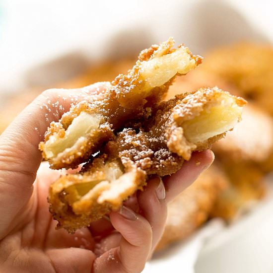 Deep-Fried Crispy Apple Donuts - Recipe photo by trufflesandtrends
