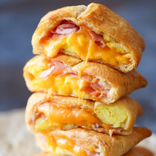 Ham Egg and Cheese Pockets - Recipe photo by damndelicious