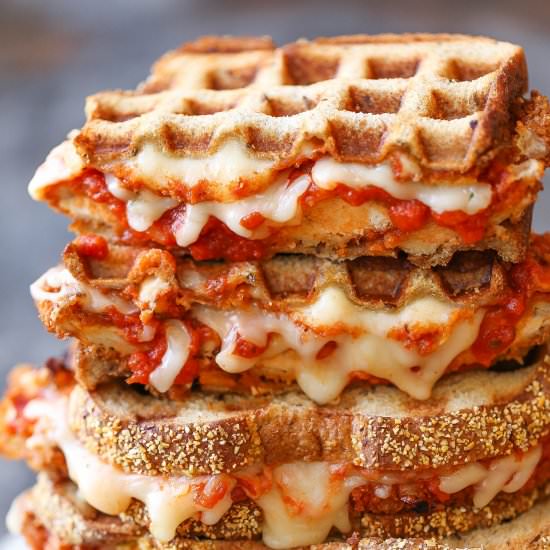 Chicken Parmesan Grilled Cheese - Recipe photo by damndelicious