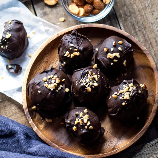 Chocolate Peanut Butter Truffles - Recipe photo by cookiesforengland