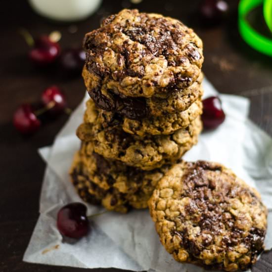 Cherry Chocolate Oatmeal Cookies - Recipe photo by MorganHosttheToast