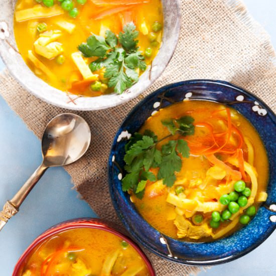Curried Chicken Noodle Soup - Recipe photo by healthydelicious