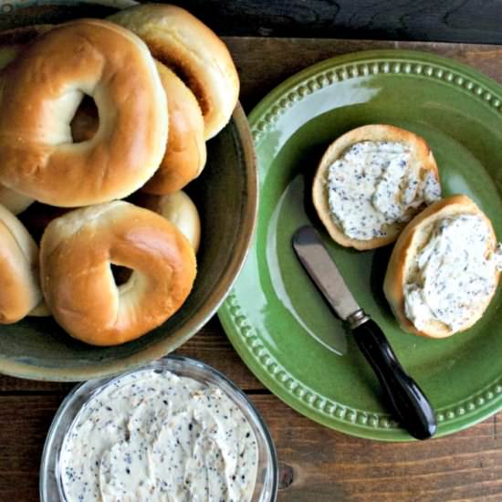Everything Bagel Spread - Recipe photo by chewsandbrews