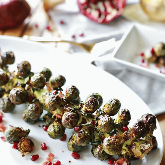 Brussels Sprouts with Pomegranate - Recipe photo by FlirtingwithFlavor