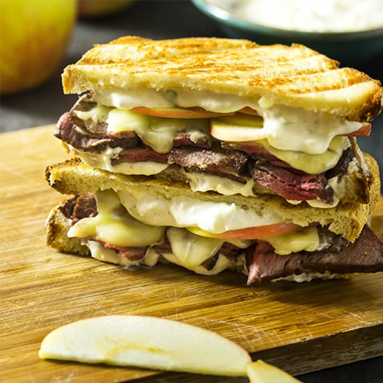 Cheddar and Roast Beef Panini - Recipe photo by justalittlebitofbacon