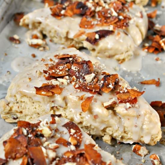 Vegan Maple Bacon Pecan Scones - Recipe photo by rabbitandwolves