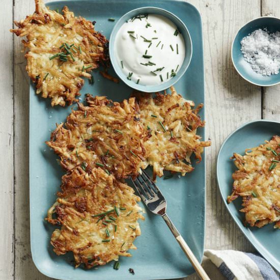 Crispy Potato Latkes - Recipe photo by gdalkin