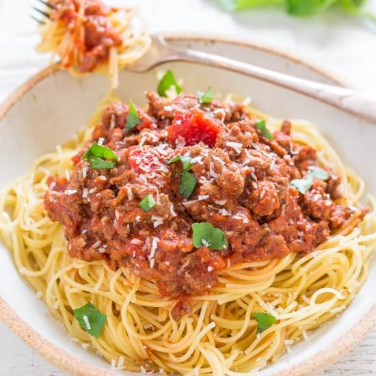 Easy 15-Minute Spaghetti - Recipe photo by Averie