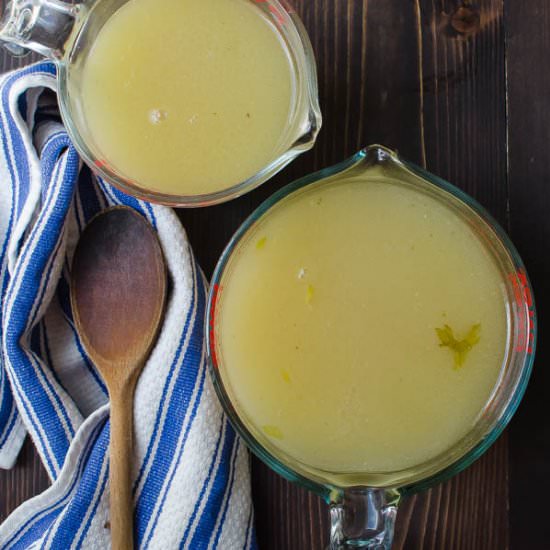 Homemade Turkey Stock - Recipe photo by garlic and zest