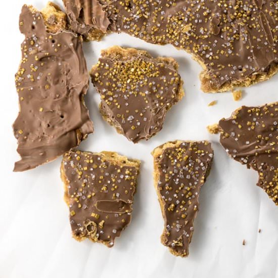 Chocolate Saltine Toffee - Recipe photo by infinebalance