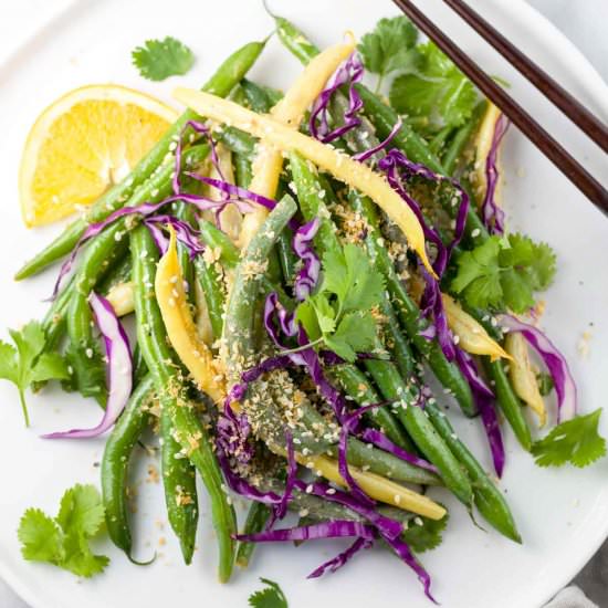 Green Beans with Orange Miso Sauce - Recipe photo by Jessica Gavin