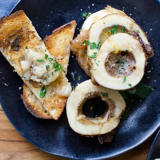Garlicky Marrow Bruschetta - Recipe photo by garlic and zest