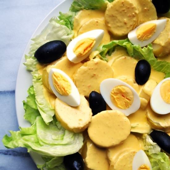 Papa a la Huancaina - Recipe photo by okiedokieartichokie