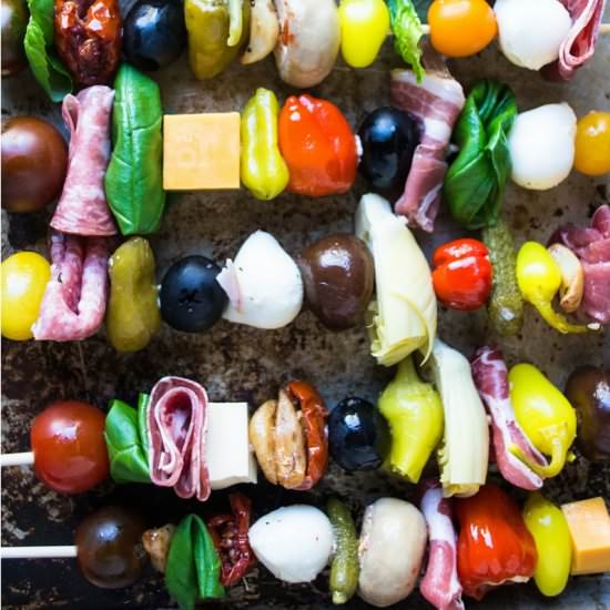 Antipasto Skewers - Recipe photo by theviewfromgreatisland