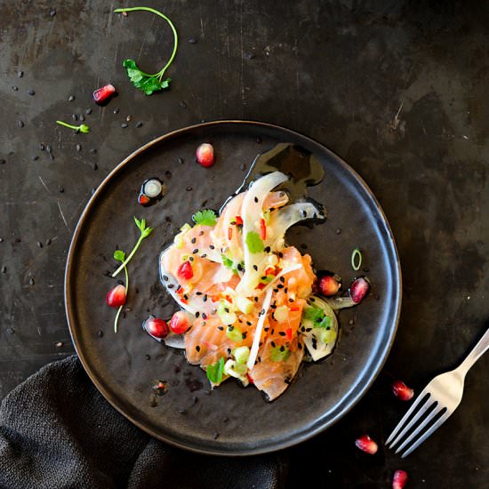 Oriental Salmon Ceviche - Recipe photo by servingdumplings