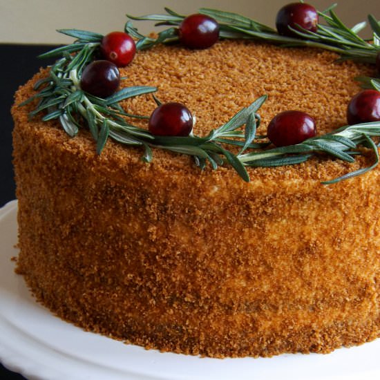 Honey Layer Cake (Medovnik) - Recipe photo by BakingSecrets