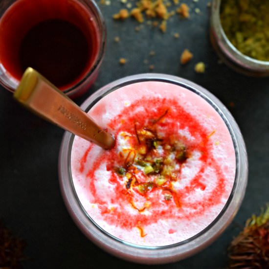 Rambutan Rose Lassi - Recipe photo by Cookilicious