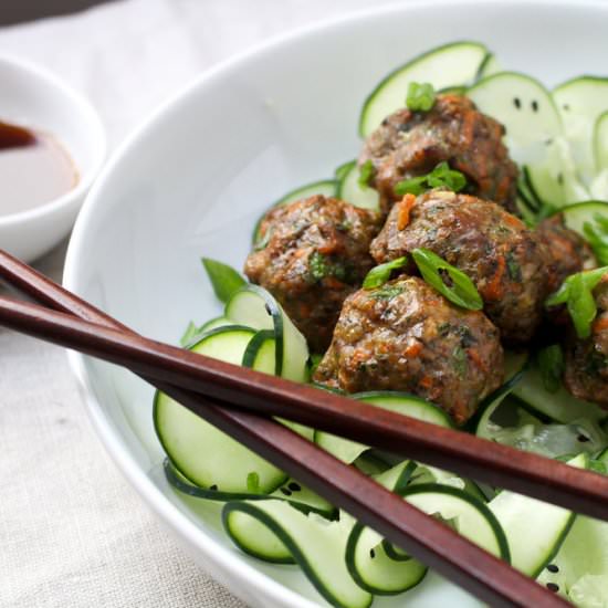 Potsticker Paleo Meatballs - Recipe photo by WorthyPause