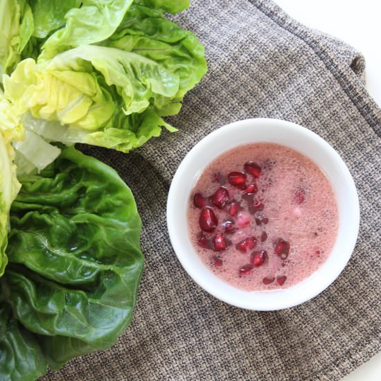 Lemon Pomegranate Vinaigrette - Recipe photo by the good eats co