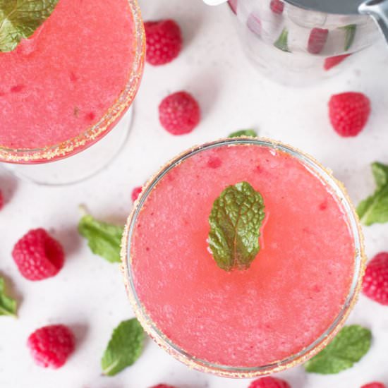 Raspberry Mint Sparklers - Recipe photo by cakenknife