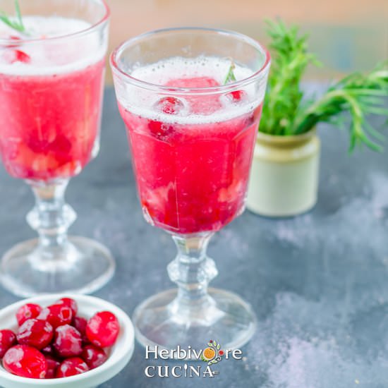 Sparkling Cranberry Pineapple Punch - Recipe photo by Herbivore Cucina