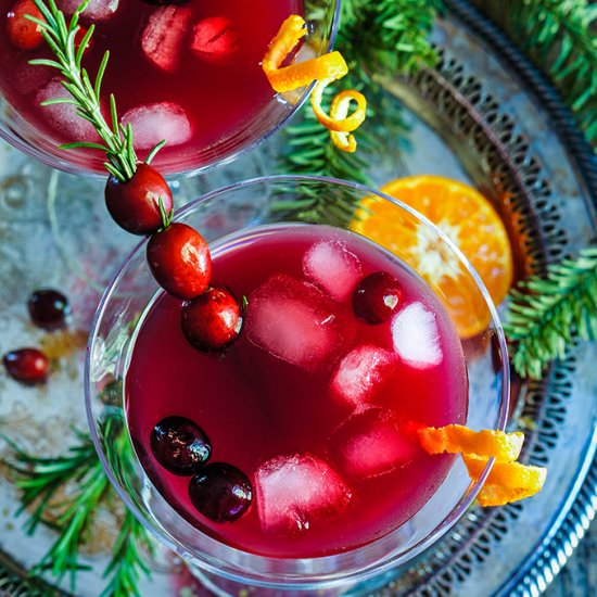 Cranberry Rosemary Citrus Martini - Recipe photo by viktoriastable