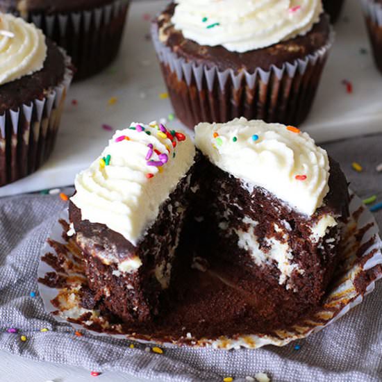 Jumbo Chocolate Birthday Cupcakes - Recipe photo by suebeehomemaker