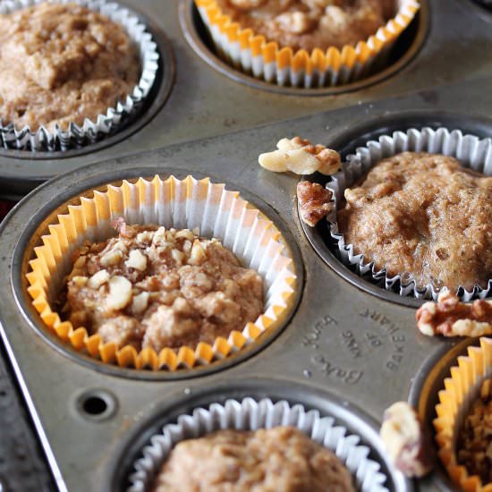 Healthy & Delicious Banana Muffins - Recipe photo by thefirsttastekc