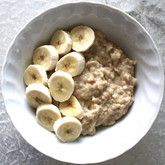 Kinako Banana Porridge - Recipe photo by rhiansrecipes