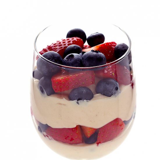 Maple Peanut Butter Fruit & Yogurt - Recipe photo by The Wholesome Dish