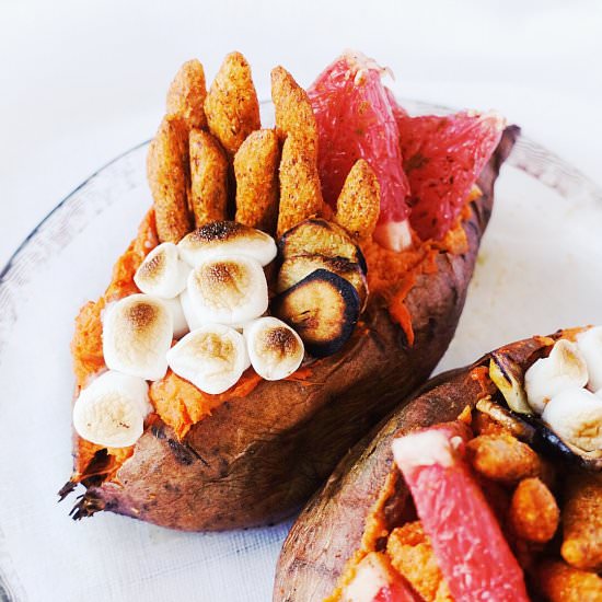 Loaded Sweet Poatoes - Recipe photo by thetruespoon